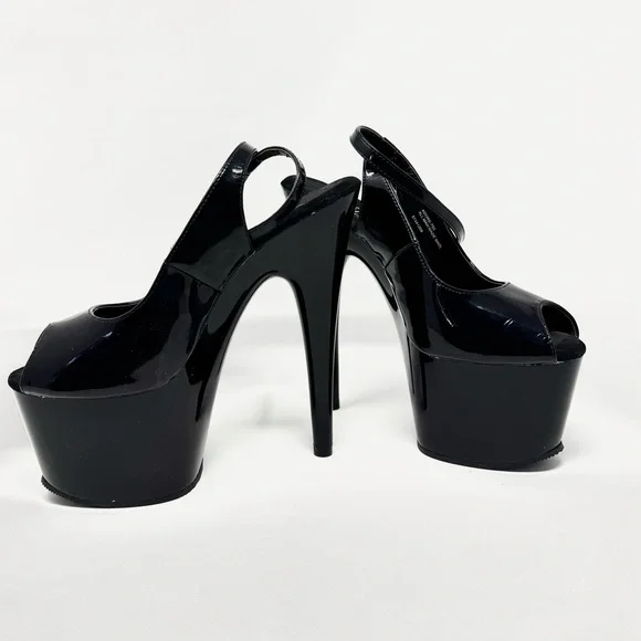 Pleaser USA adore 755 Black Platform Heels - Sz 7 Great Condition - Picture 2 of 5